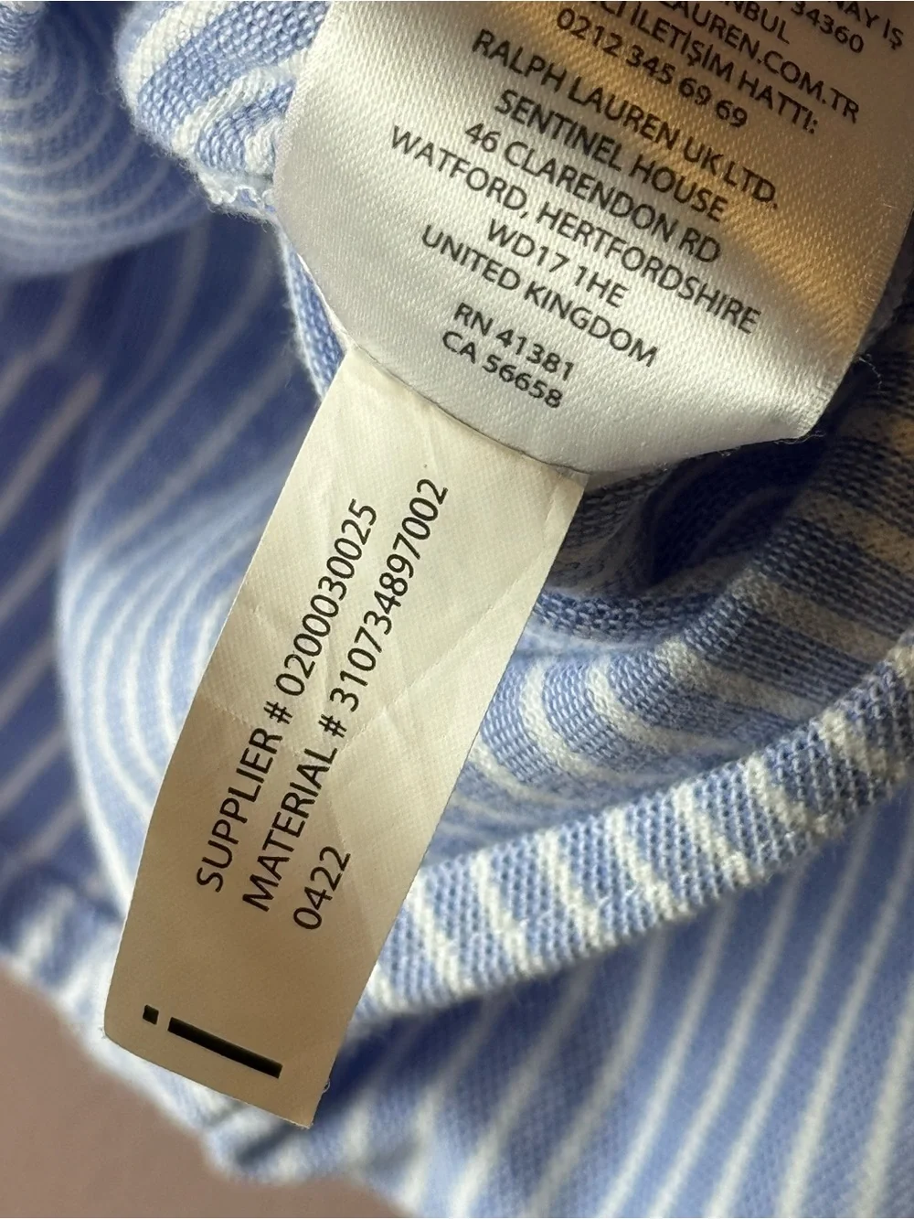 Ralph Lauren Blue White Stripe Dress 24M